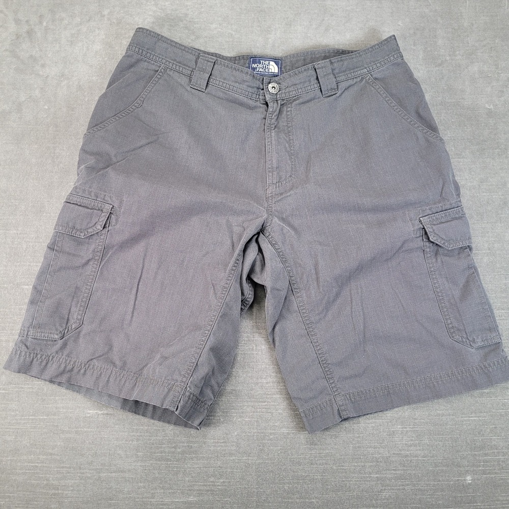 The North Face Y2K Cargo Shorts Mens 34 Gray Canvas Utility‎ Hiking Outdoor